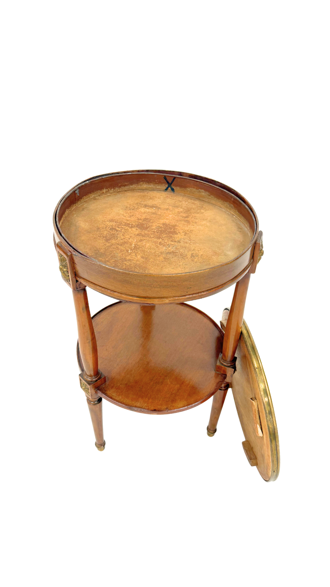 French Louis XVI Style Marble-Top Jardinière Table