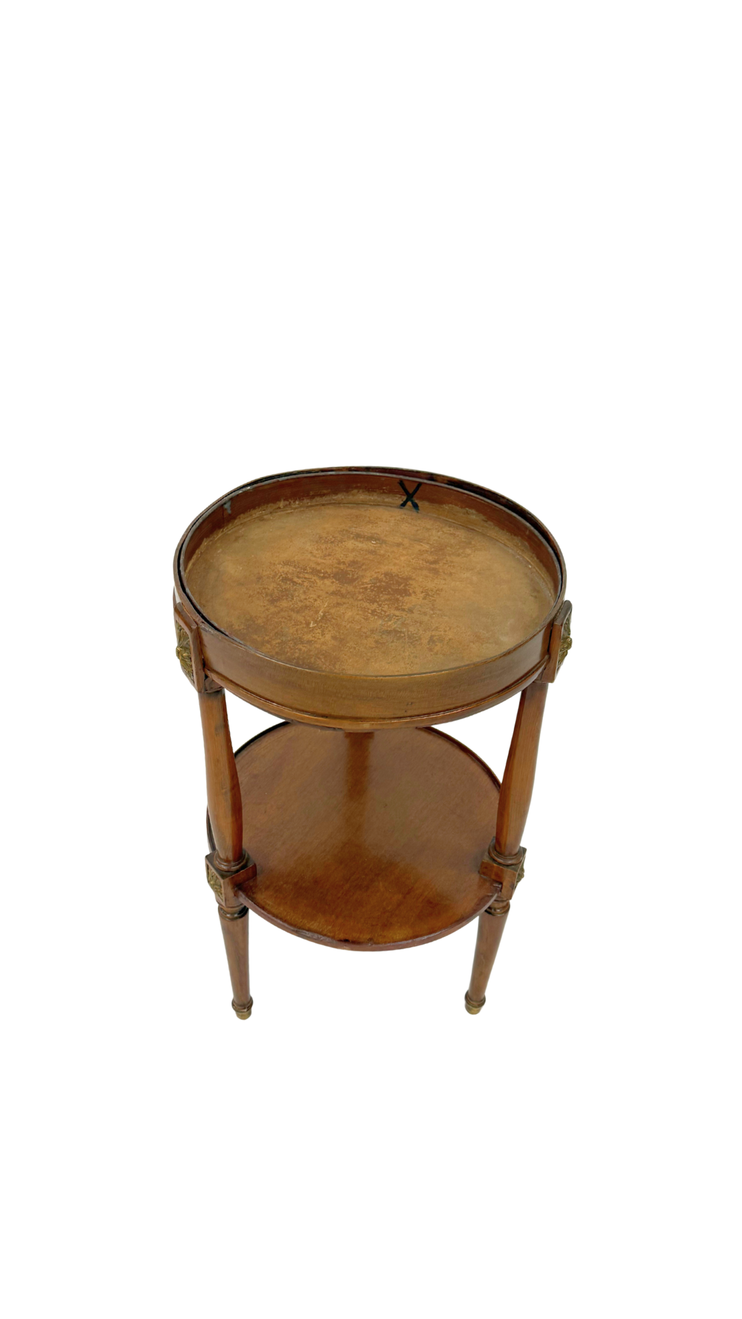 French Louis XVI Style Marble-Top Jardinière Table