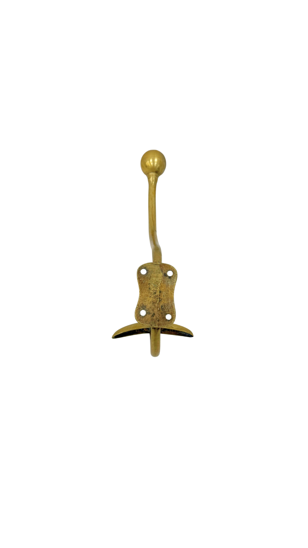 French Brass Coat Hook