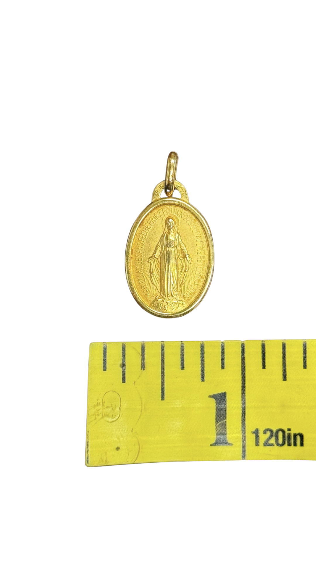 Gold-Plated Virgin Mary Devotional Pendant