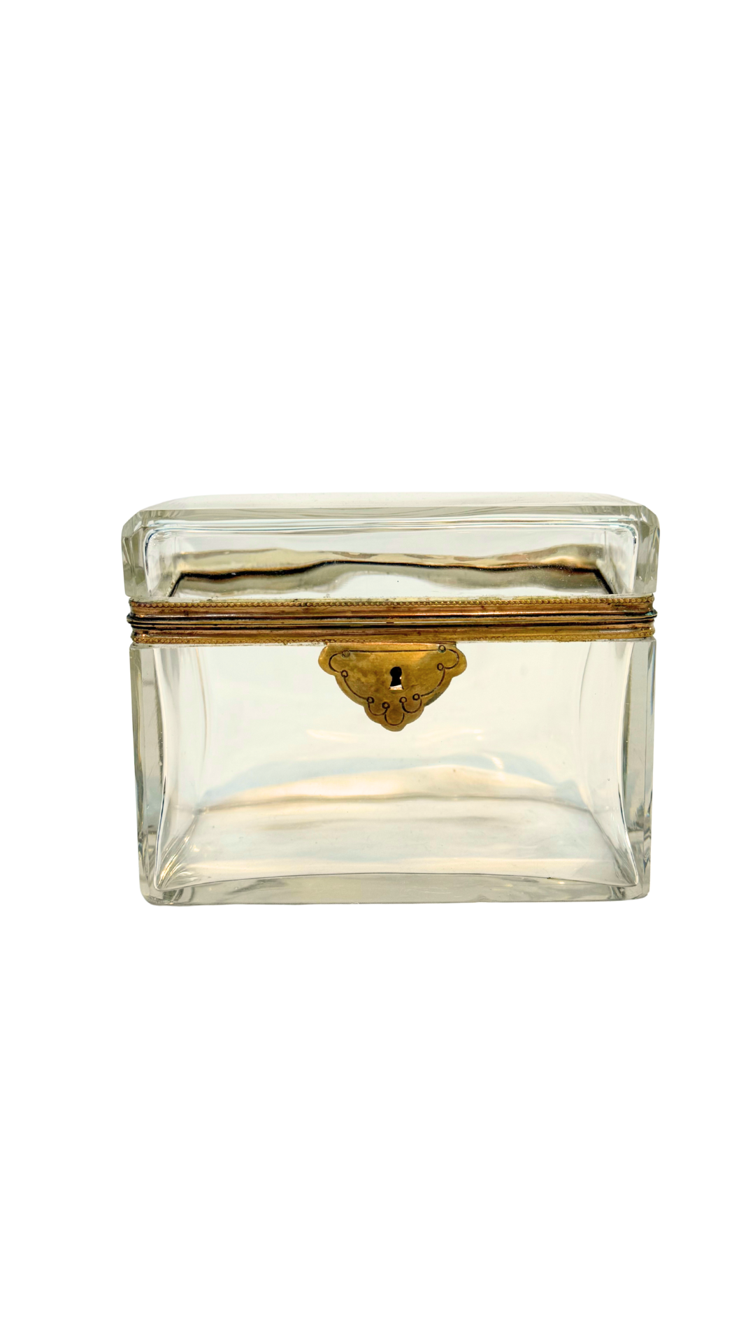 Antique Cut Crystal Casket with Ormolu Mounts