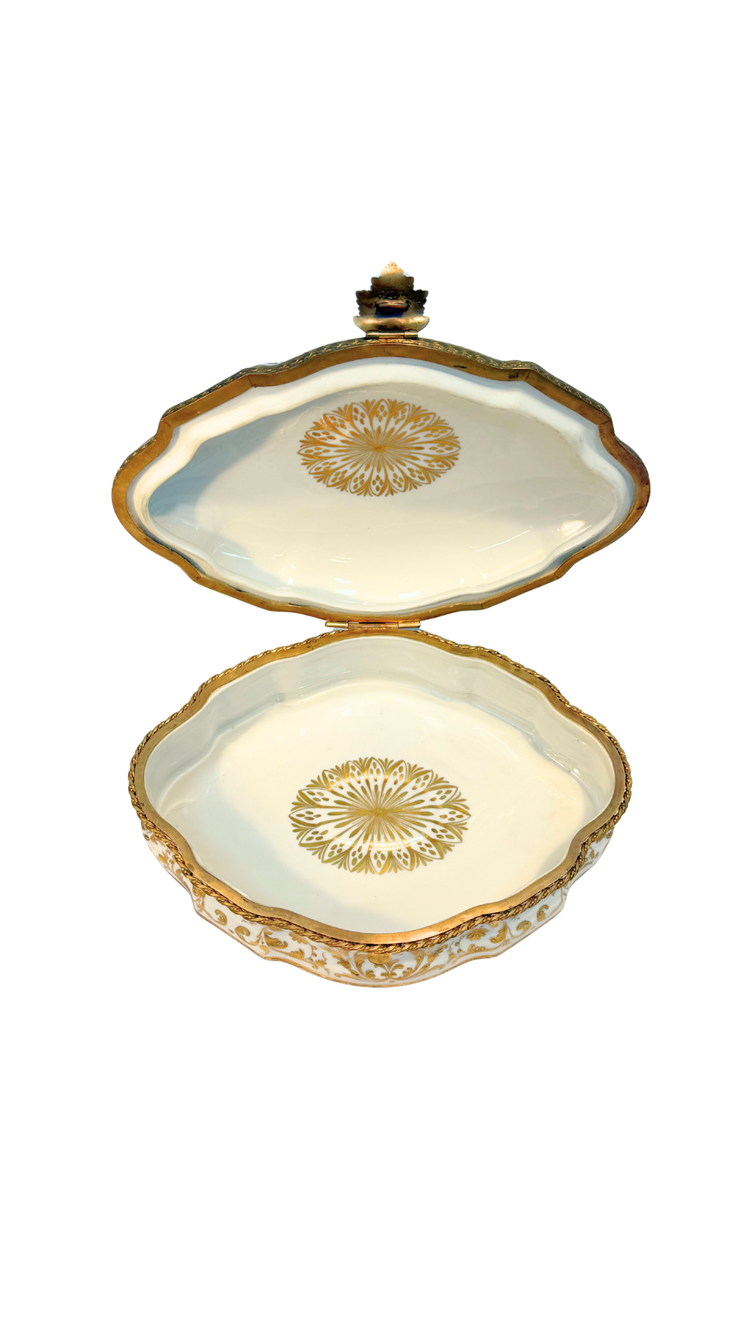 Camille Le Tallec Hand-Painted French Porcelain & Ormolu Casket