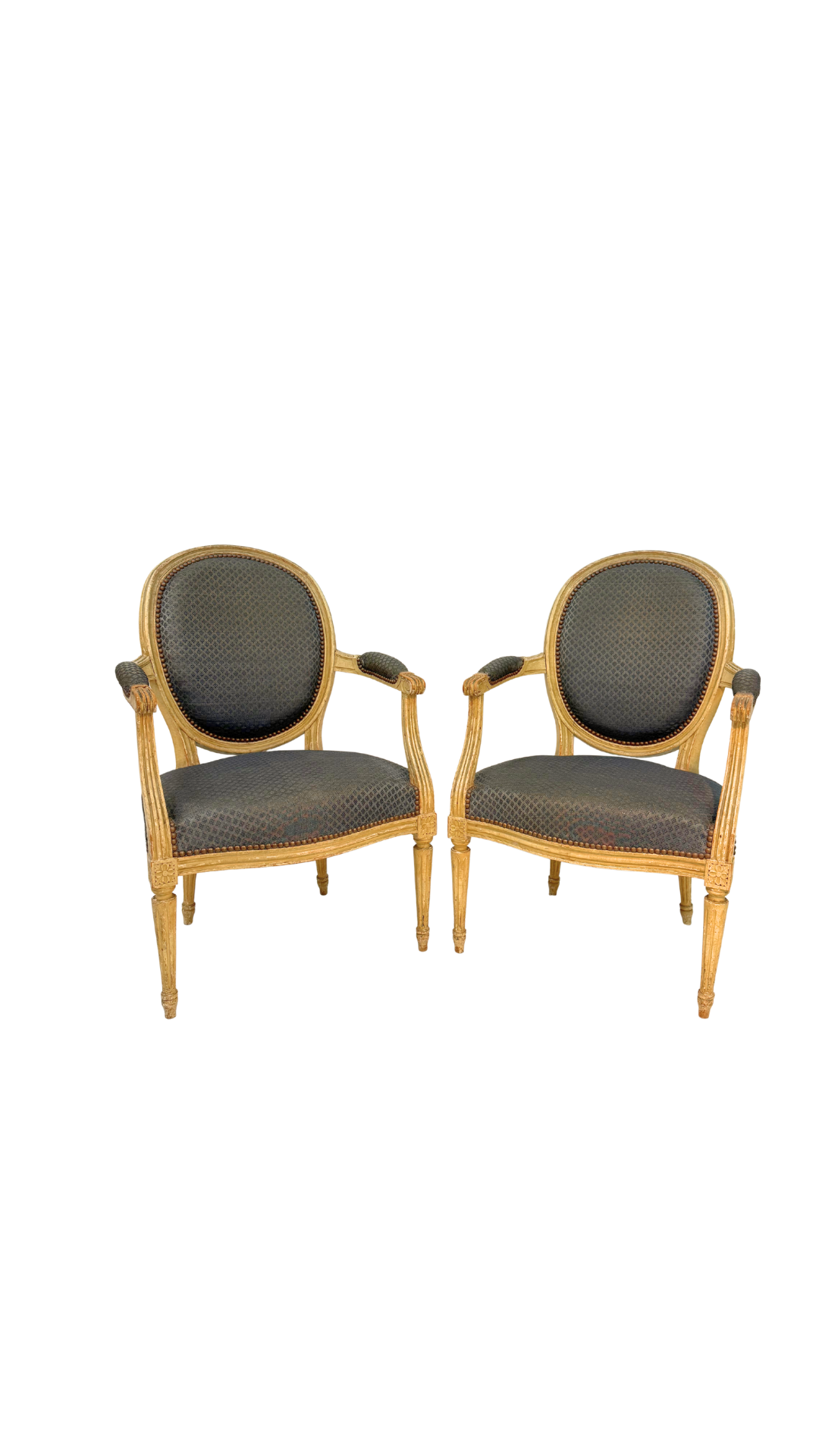 Pair of French Louis XVI-Style Fauteuils