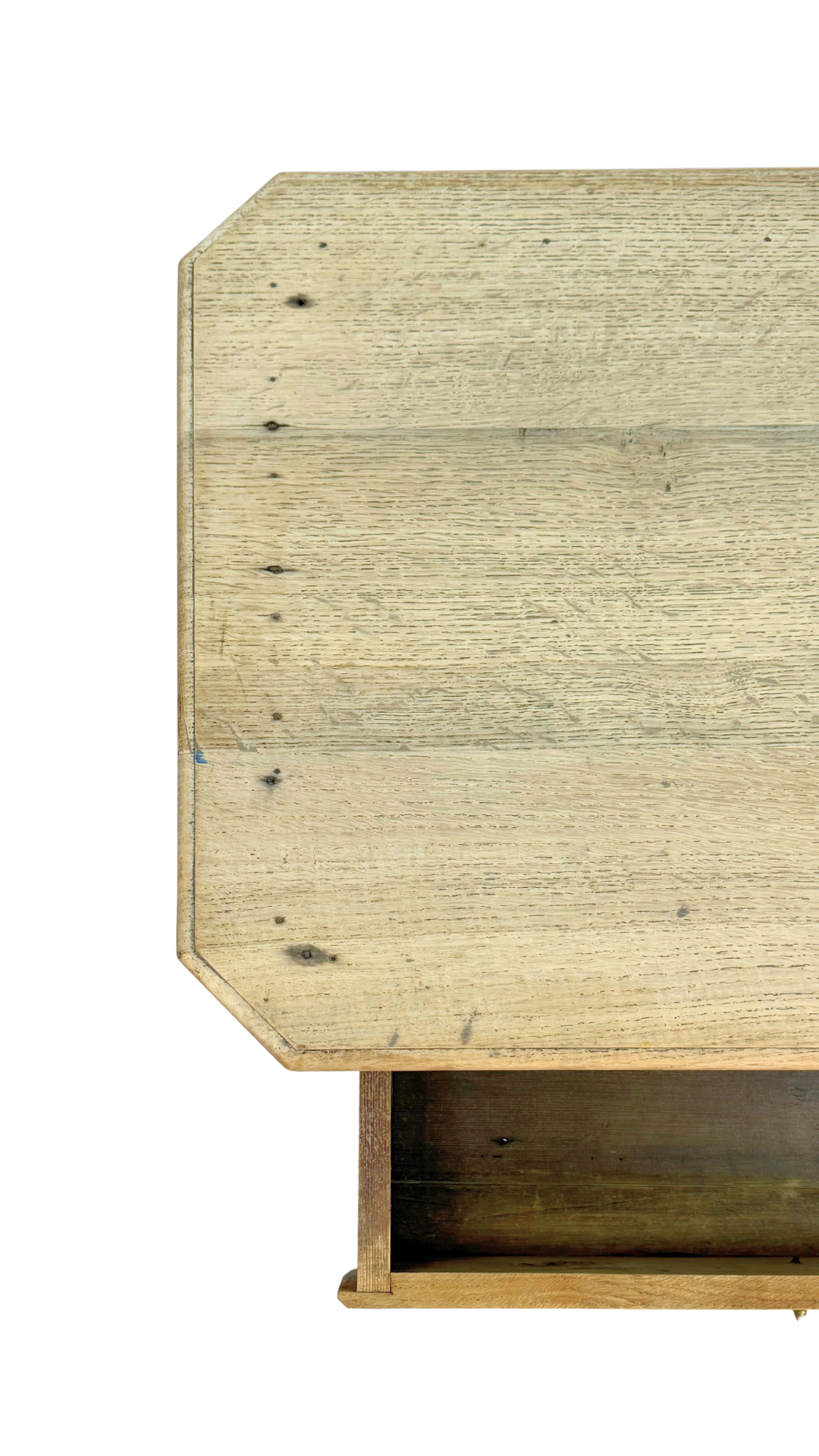 French Louis XIII Style Oak Table with Drawer