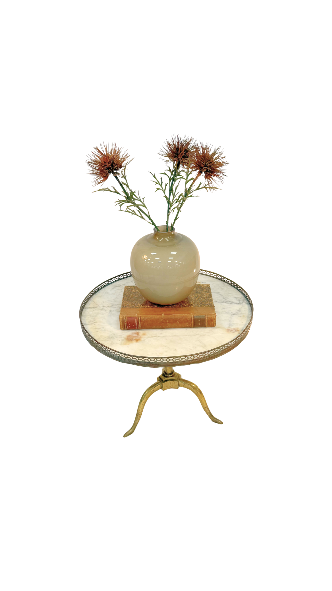 French Brass & Marble Guéridon Table