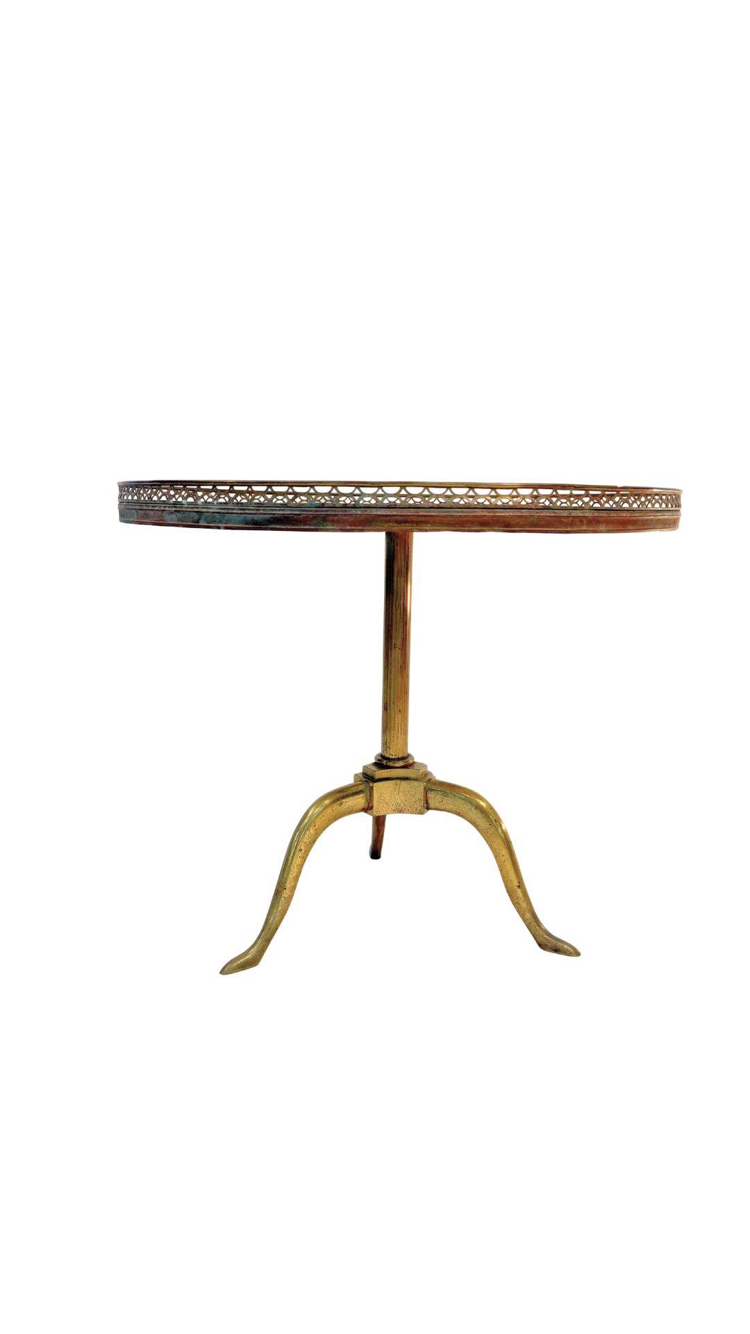 French Brass & Marble Guéridon Table