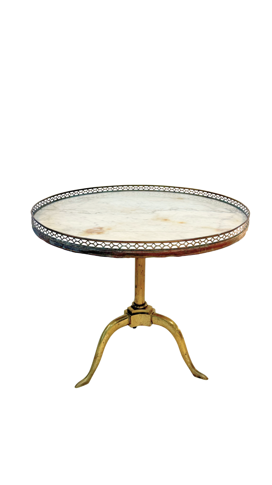 French Brass & Marble Guéridon Table