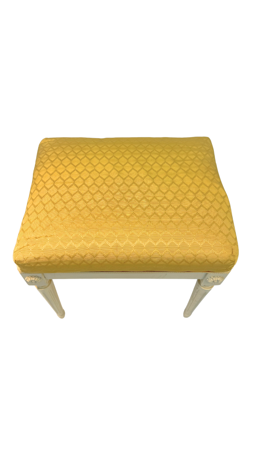 French Louis XVI Style Painted Bench with Upholstered Seat