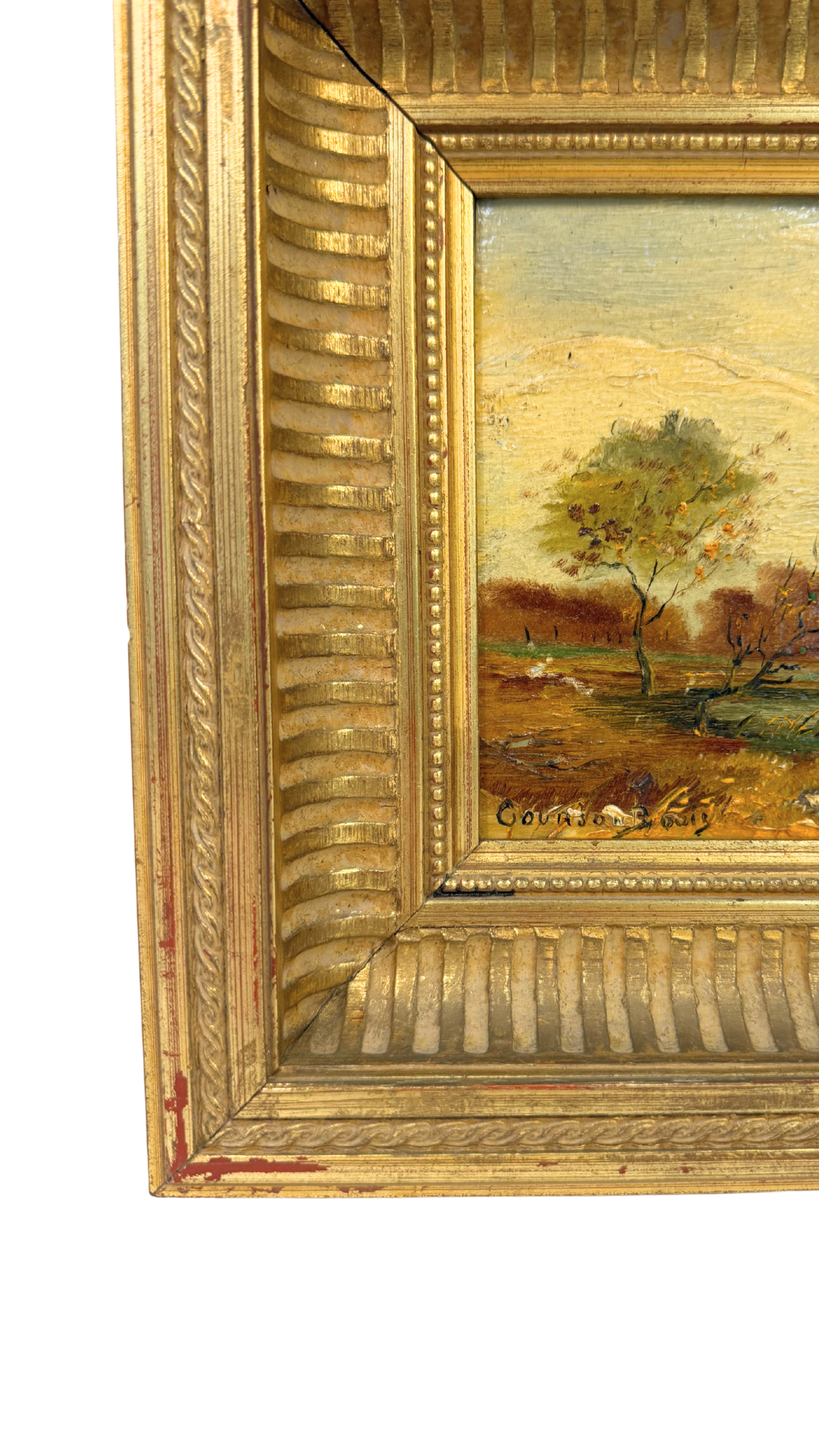 Oil on Panel Landscape, Signed Courson Bouis