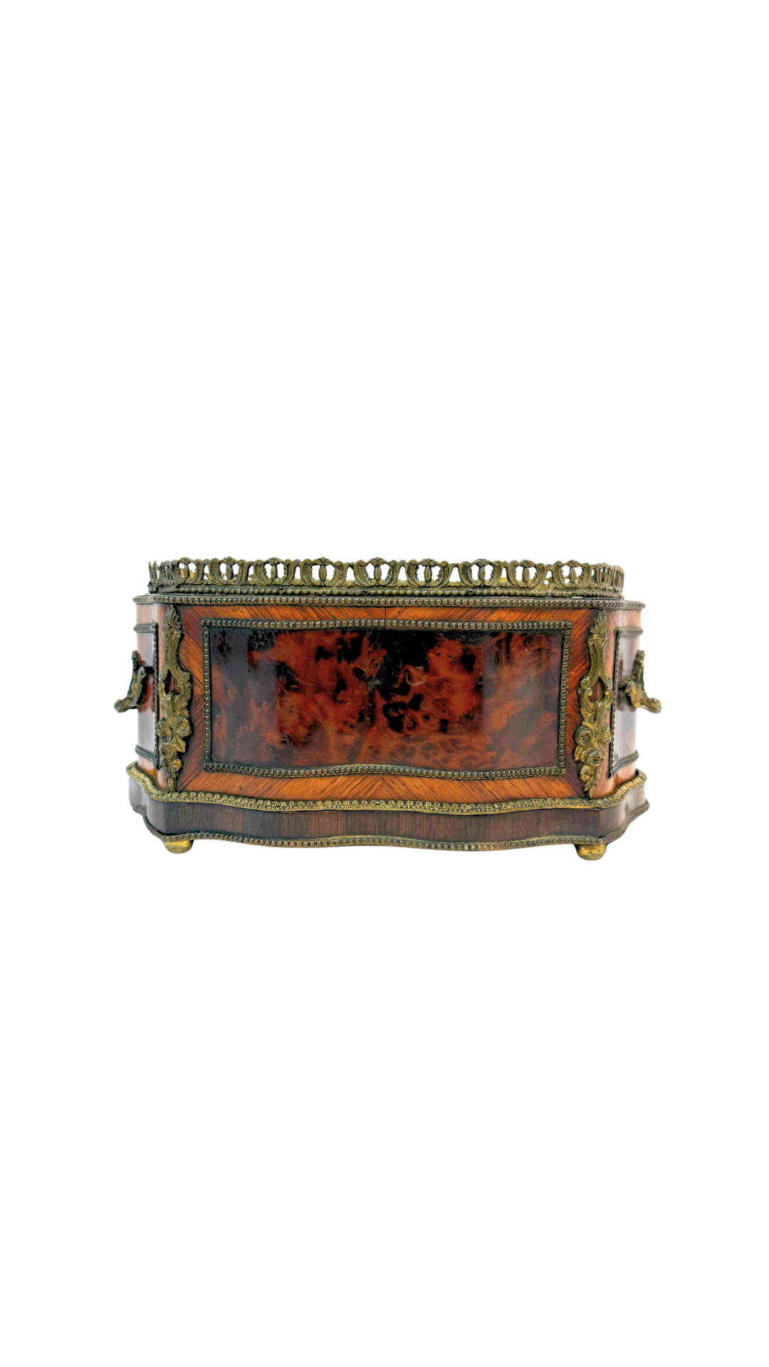 French Louis XVI Ormolu-Mounted Burl Wood Jardinière