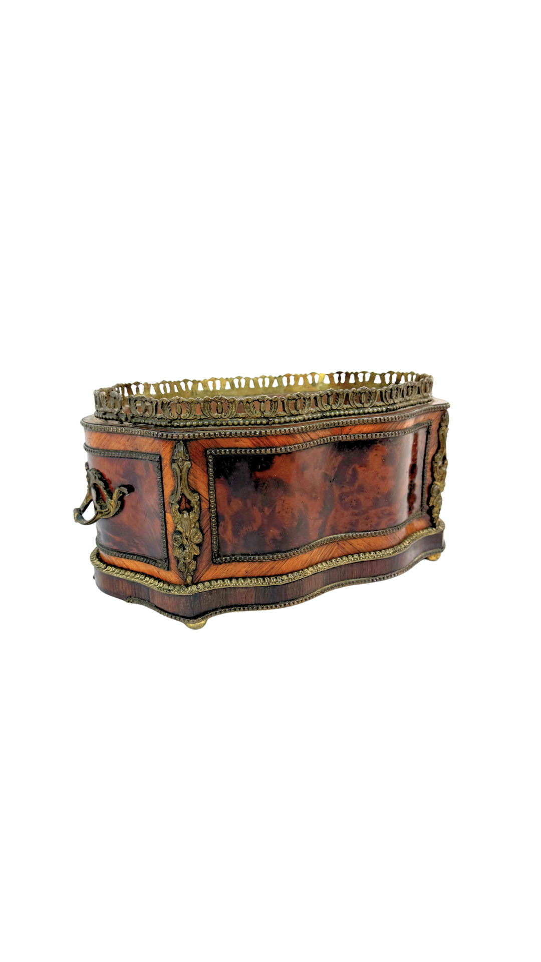 French Louis XVI Ormolu-Mounted Burl Wood Jardinière