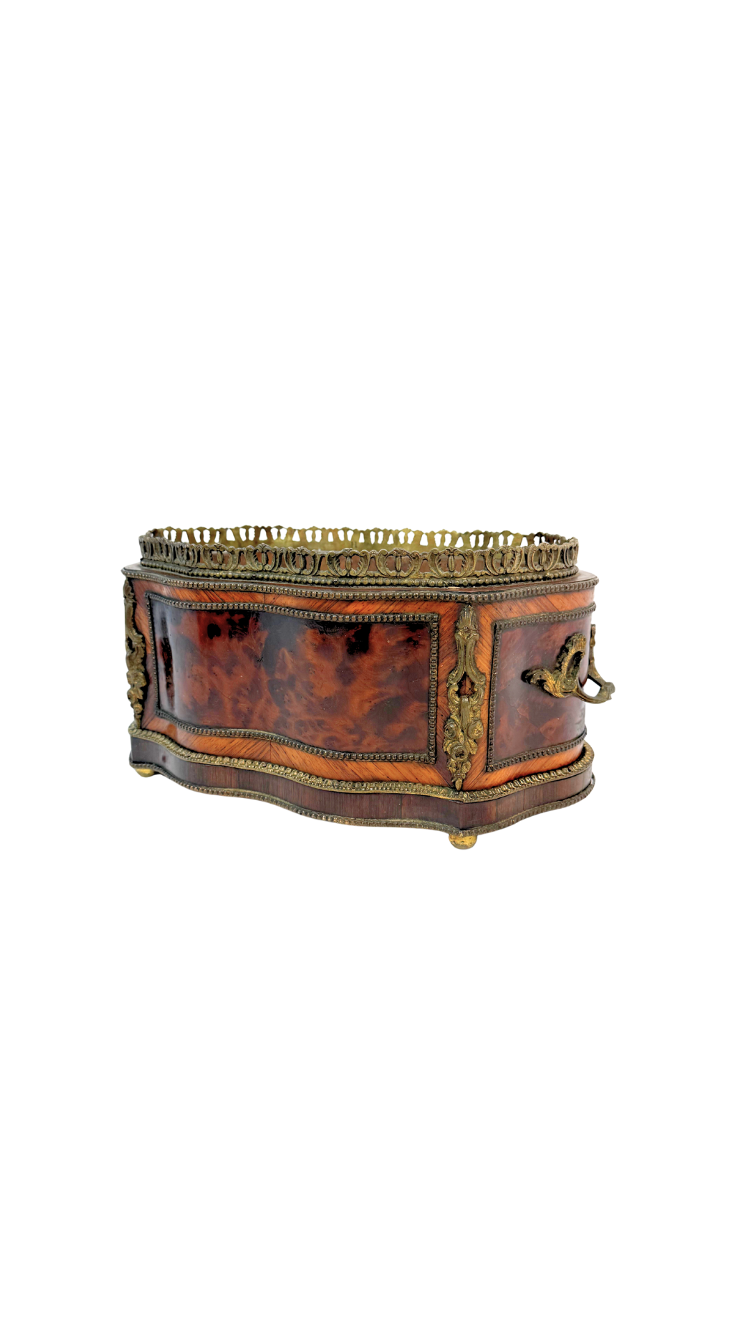 French Louis XVI Ormolu-Mounted Burl Wood Jardinière