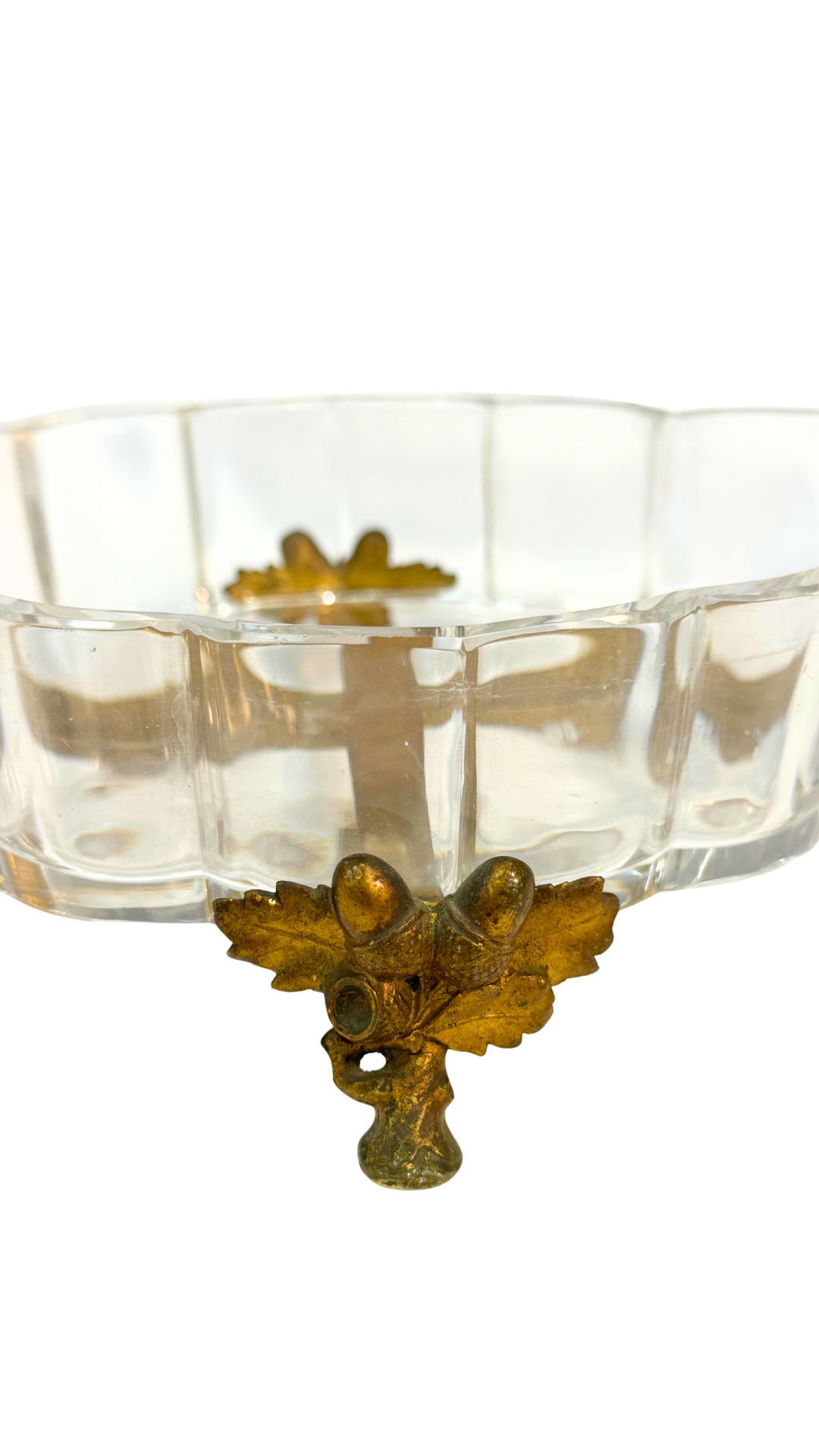 Stamped Baccarat Crystal & Ormolu Footed Dish