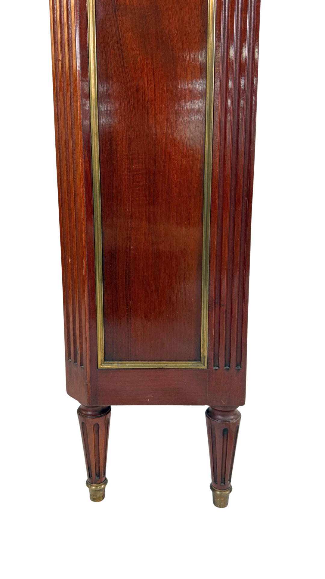 Louis XVI–Style Mahogany Console Cabinet with Marble Top