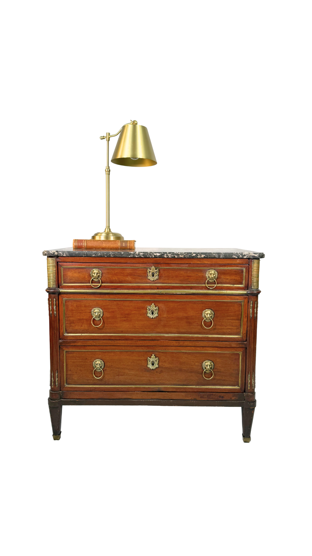 French Directoire Mahogany Commode with Marble Top