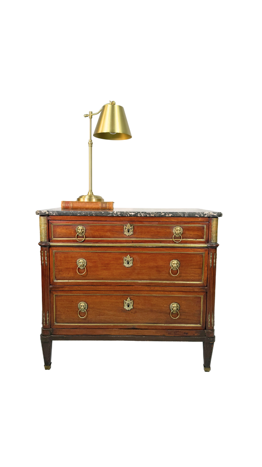 French Directoire Mahogany Commode with Marble Top