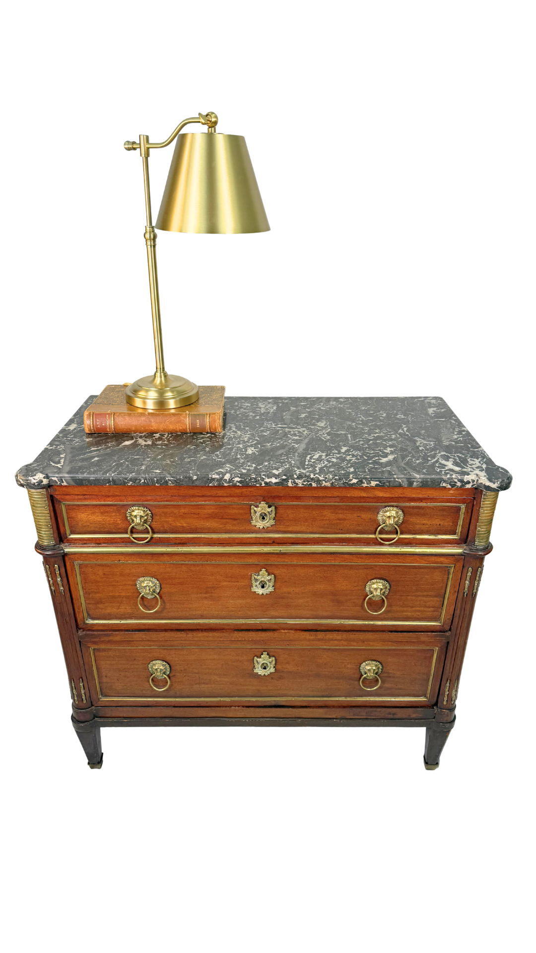 French Directoire Mahogany Commode with Marble Top