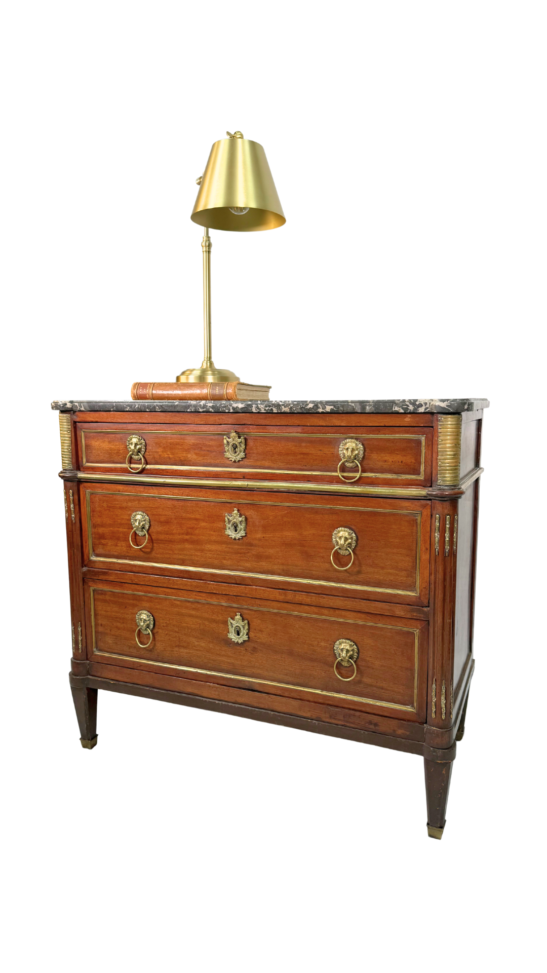 French Directoire Mahogany Commode with Marble Top