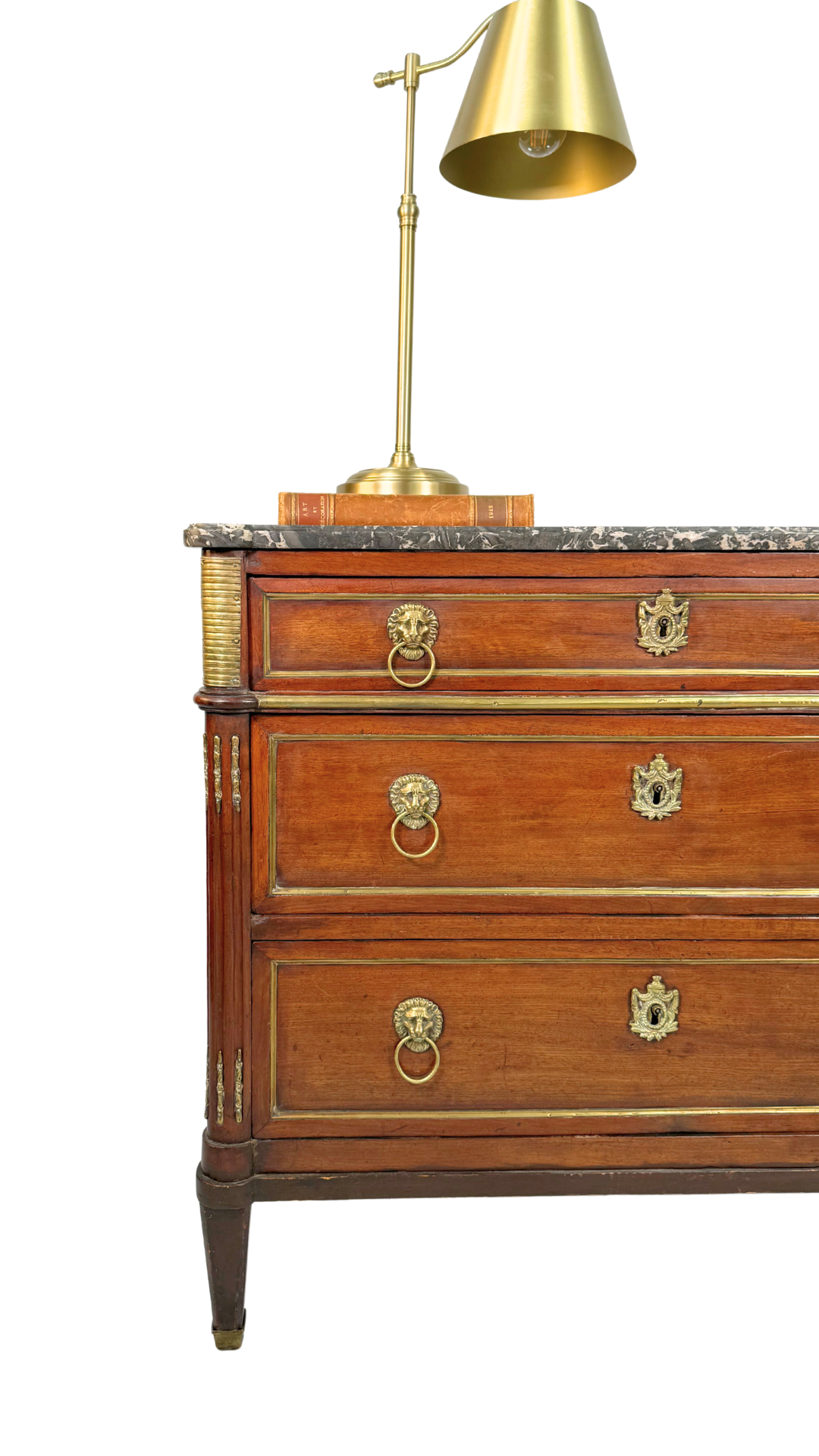 French Directoire Mahogany Commode with Marble Top