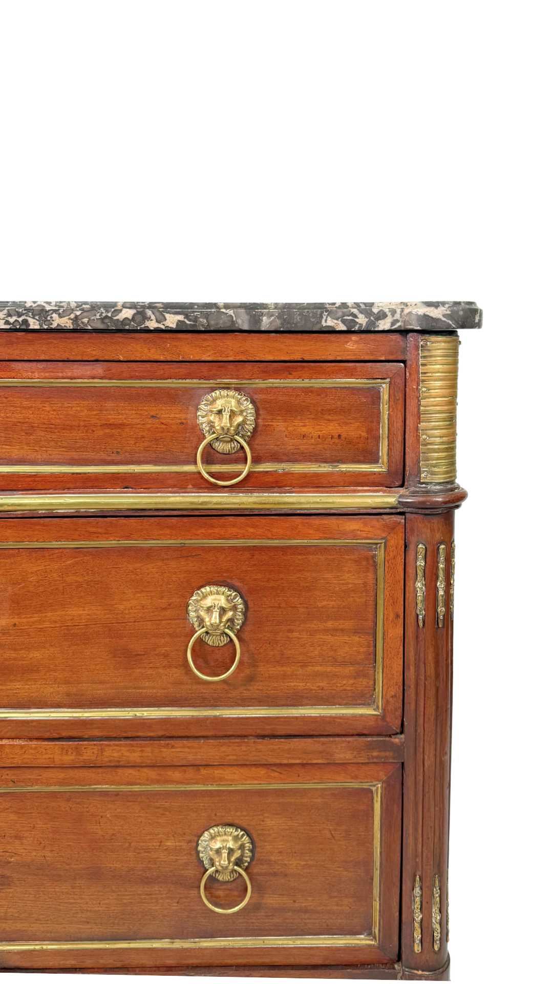 French Directoire Mahogany Commode with Marble Top