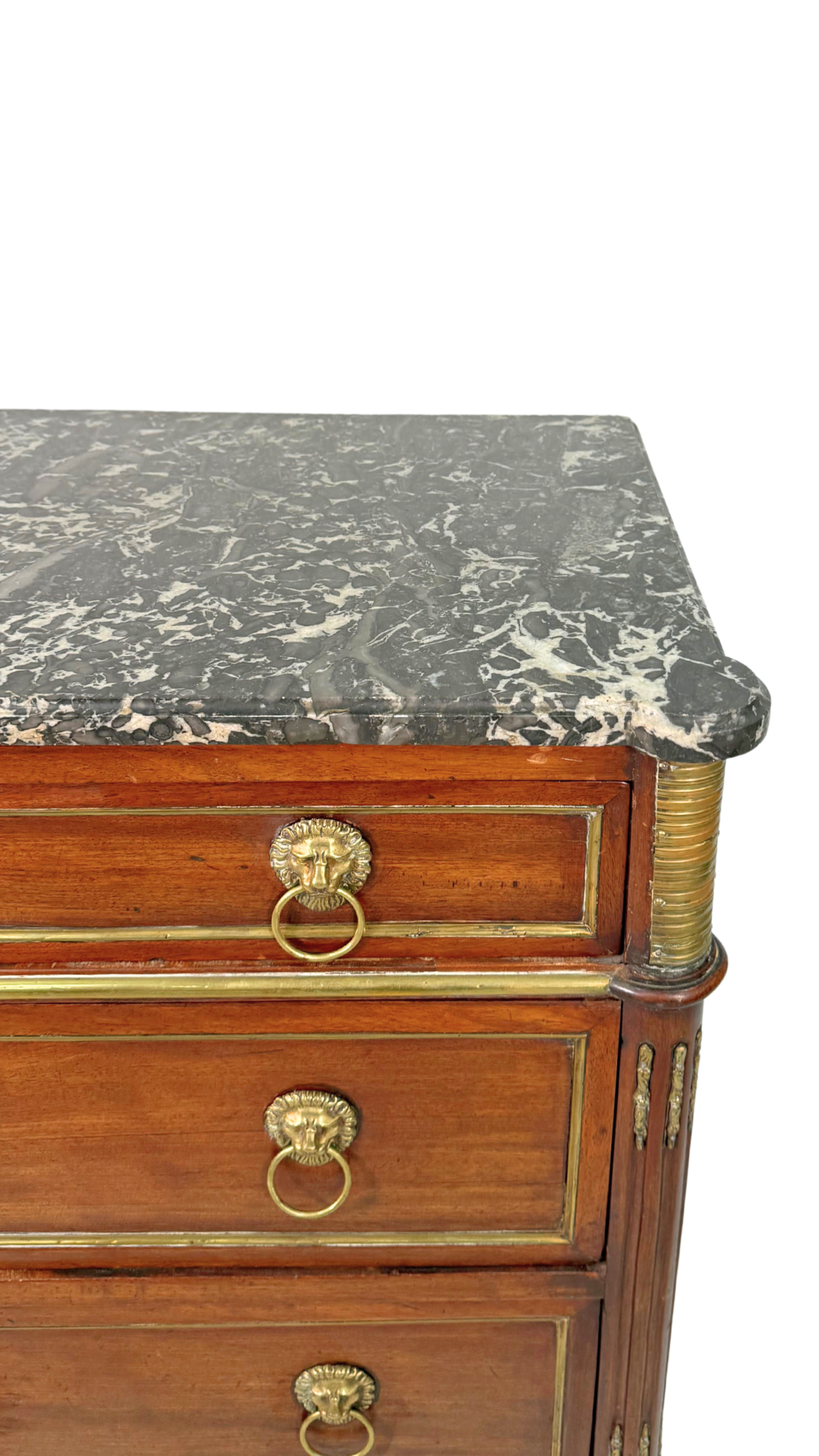French Directoire Mahogany Commode with Marble Top