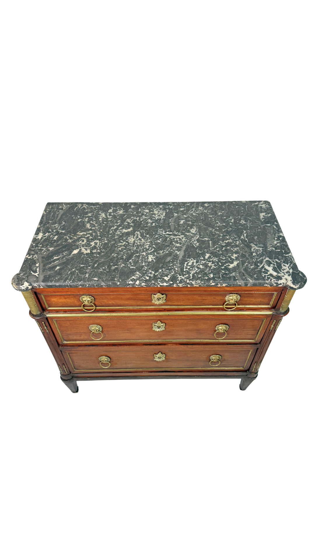 French Directoire Mahogany Commode with Marble Top