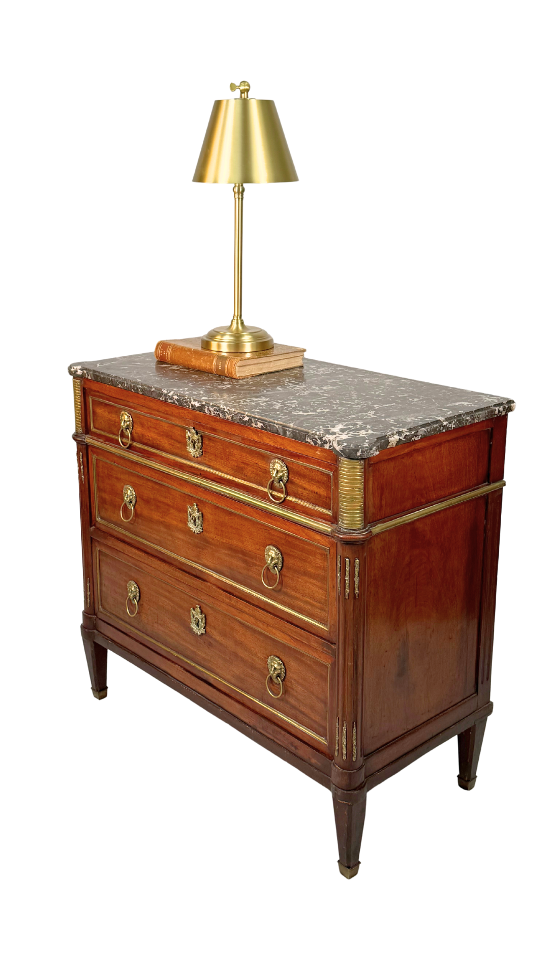French Directoire Mahogany Commode with Marble Top