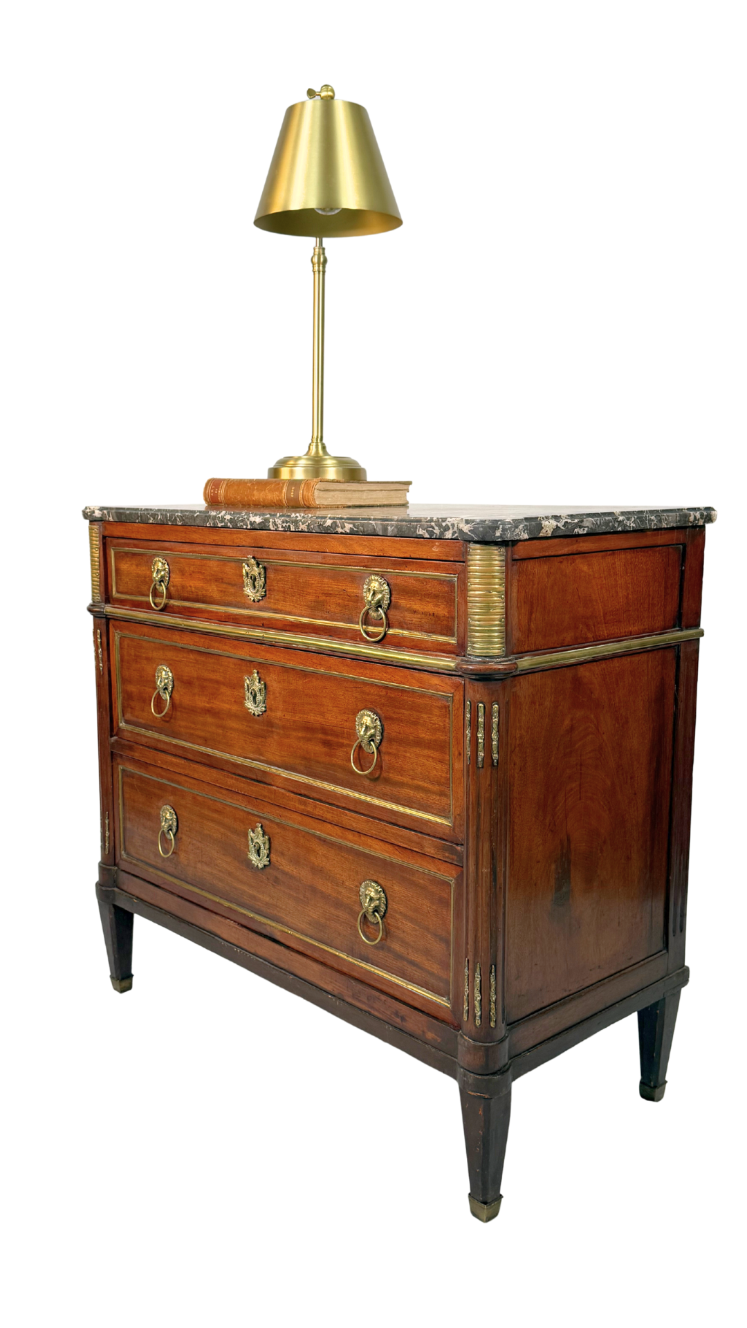 French Directoire Mahogany Commode with Marble Top
