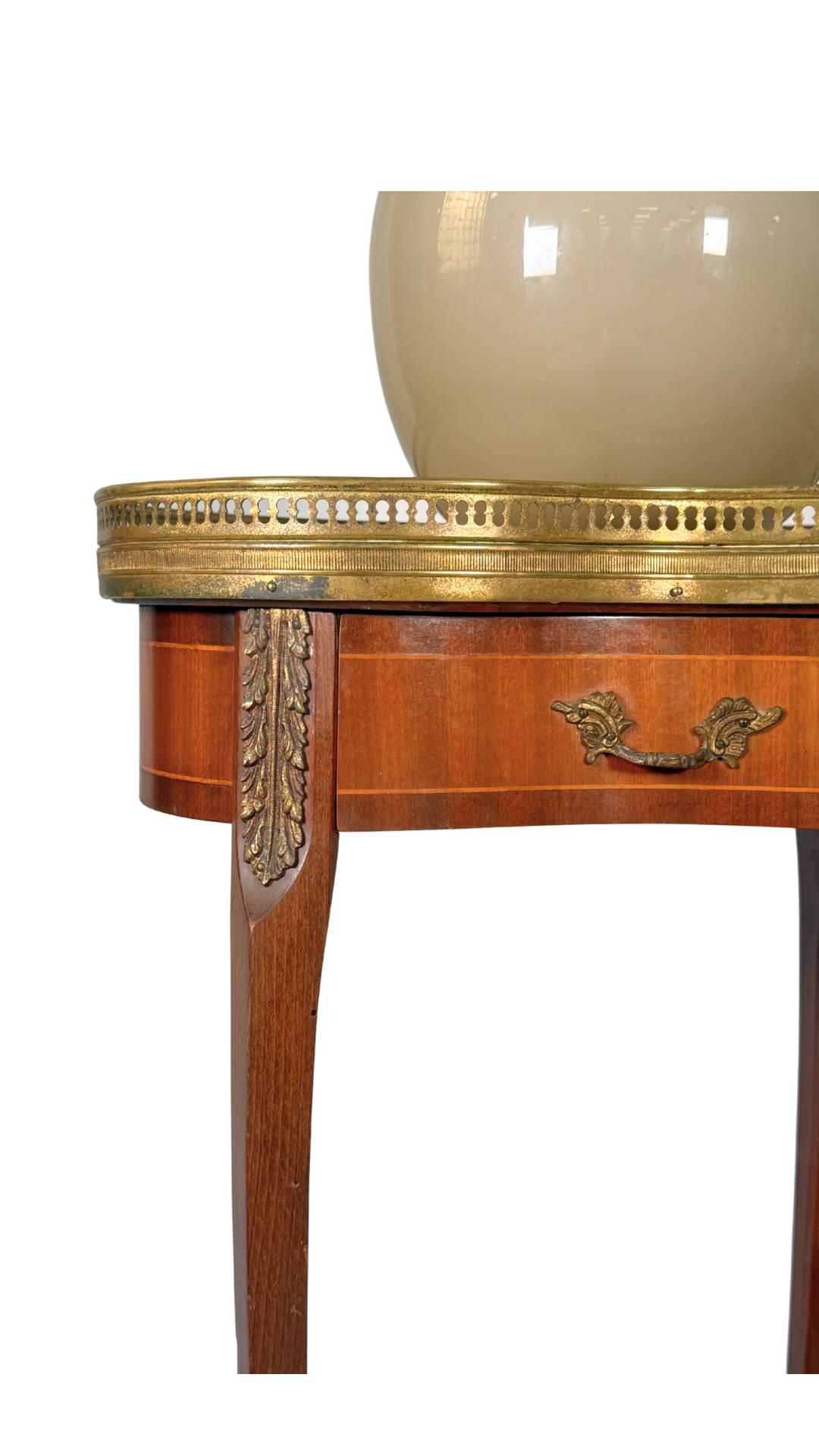 Pair of French Kidney-Shaped Marble Top Tables