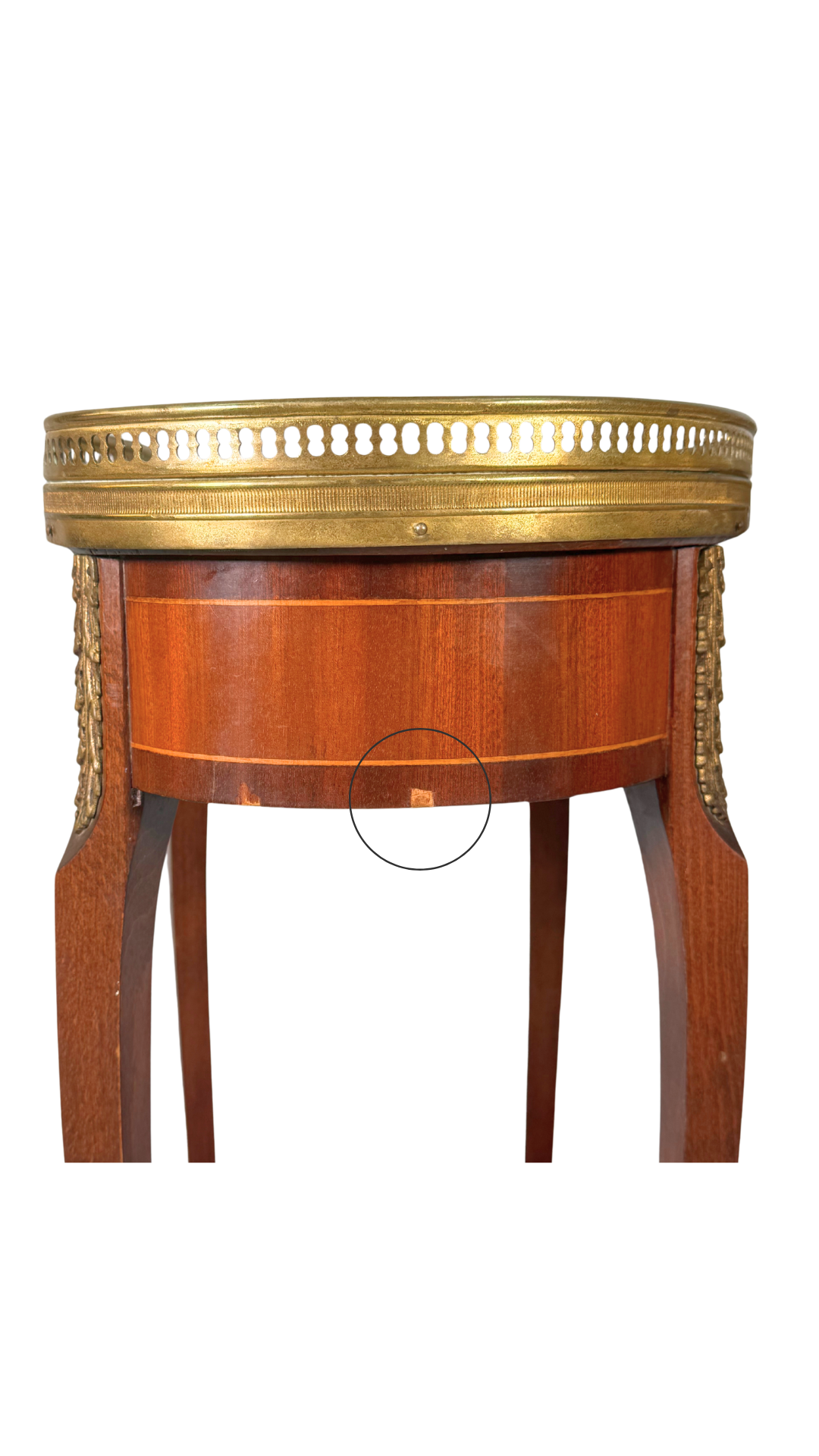 Pair of French Kidney-Shaped Marble Top Tables