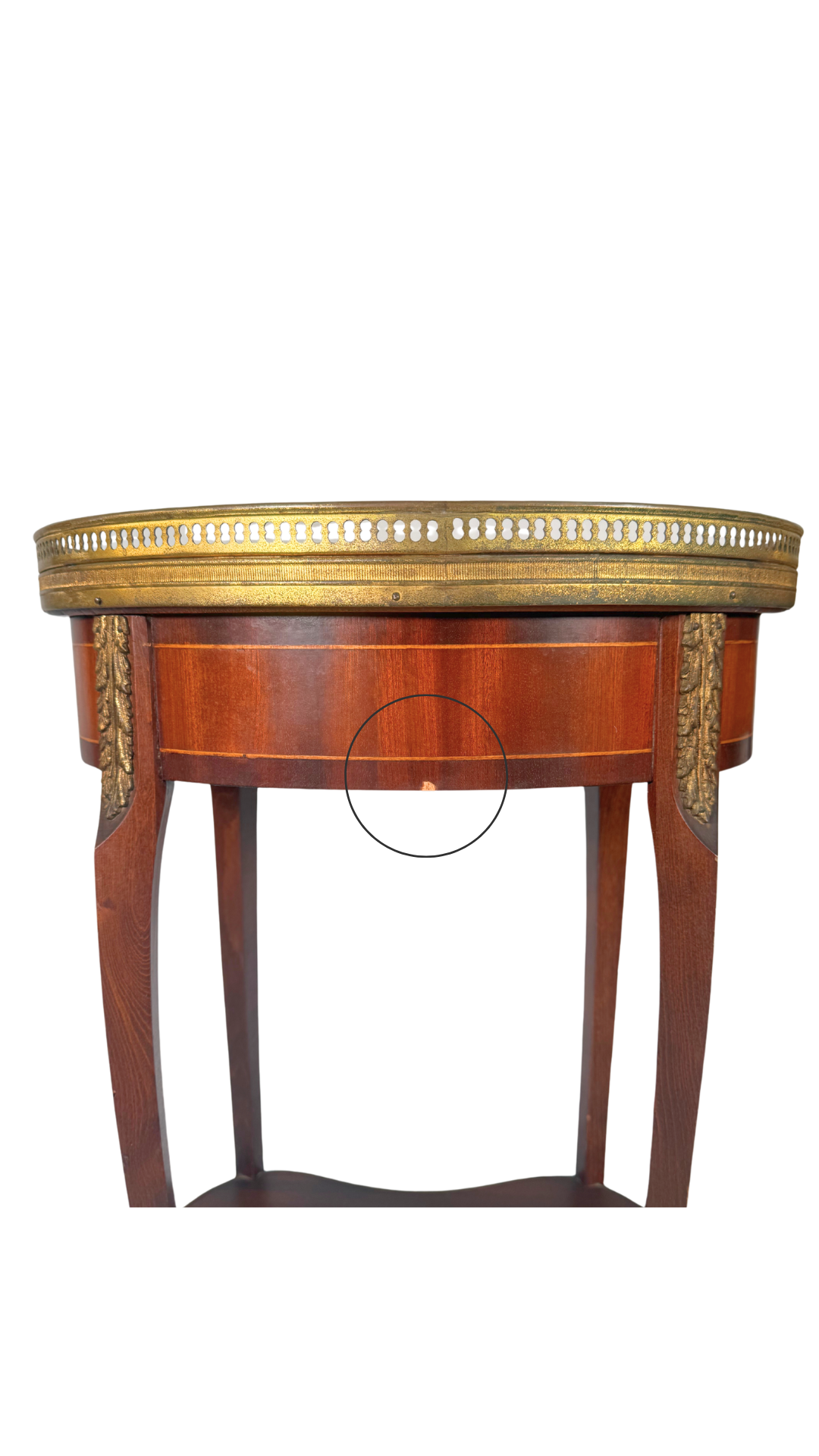 Pair of French Kidney-Shaped Marble Top Tables