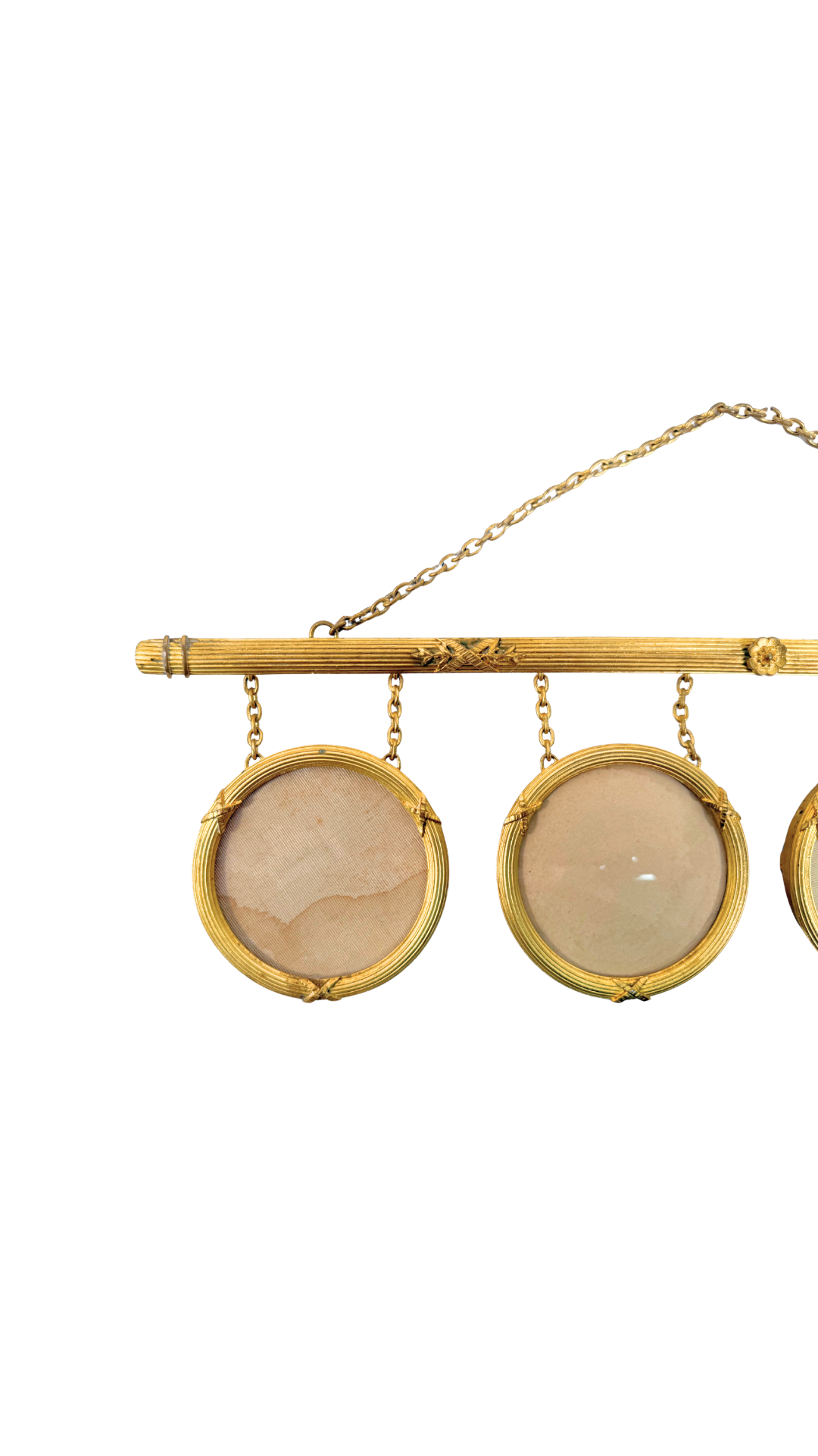 Antique French Ormolu Hanging Miniature Frame Set