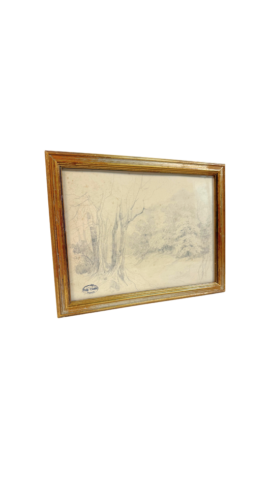 Pencil Landscape by Eugène Cicéri