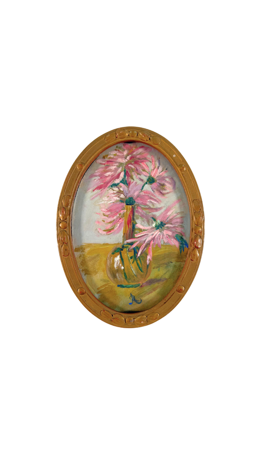 French Floral Still Life in Gilt Frame