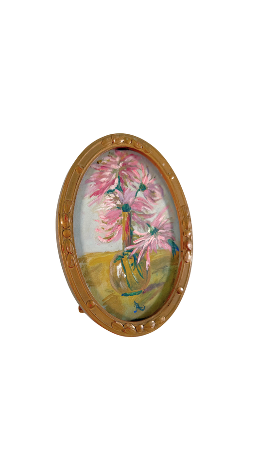 French Floral Still Life in Gilt Frame