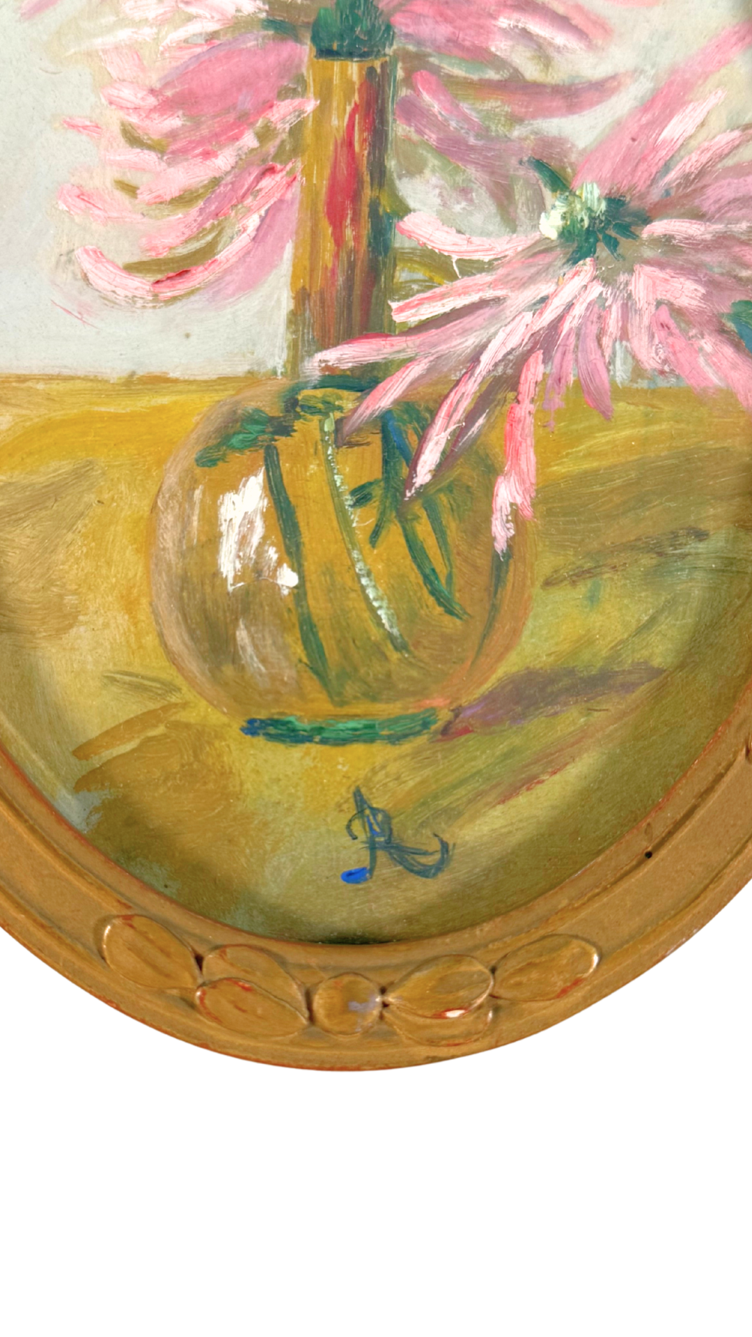 French Floral Still Life in Gilt Frame