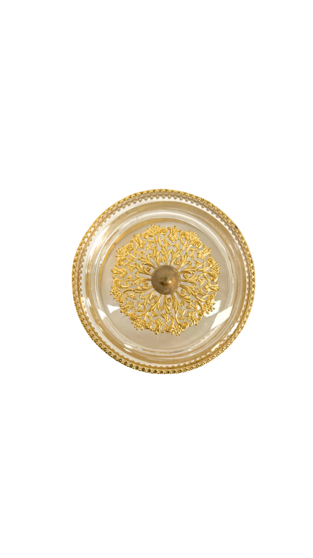 Gilt Bronze and Cut Crystal Lidded Box