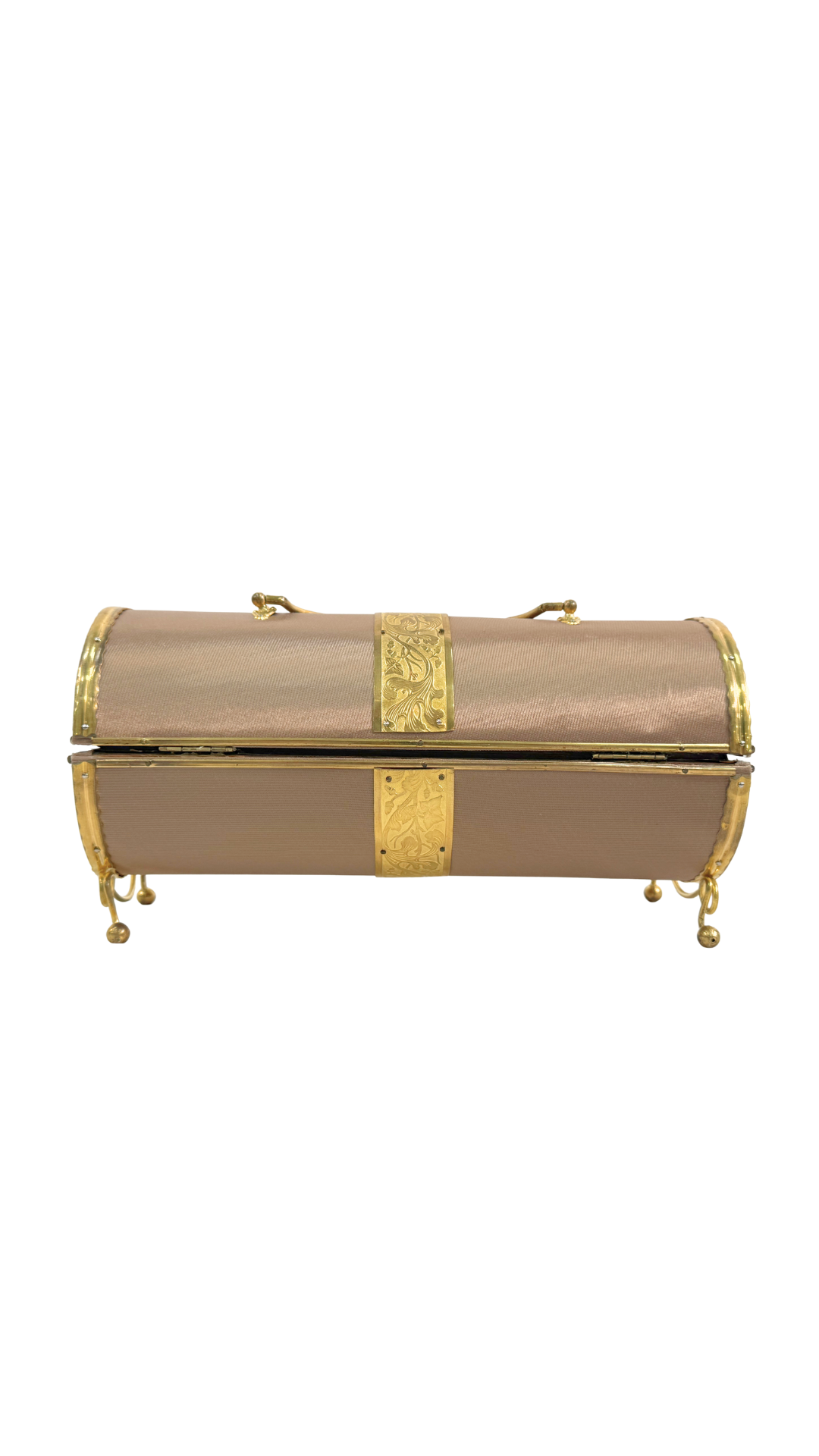 French Gilt Bronze & Silk Sewing Etui, 19th Century