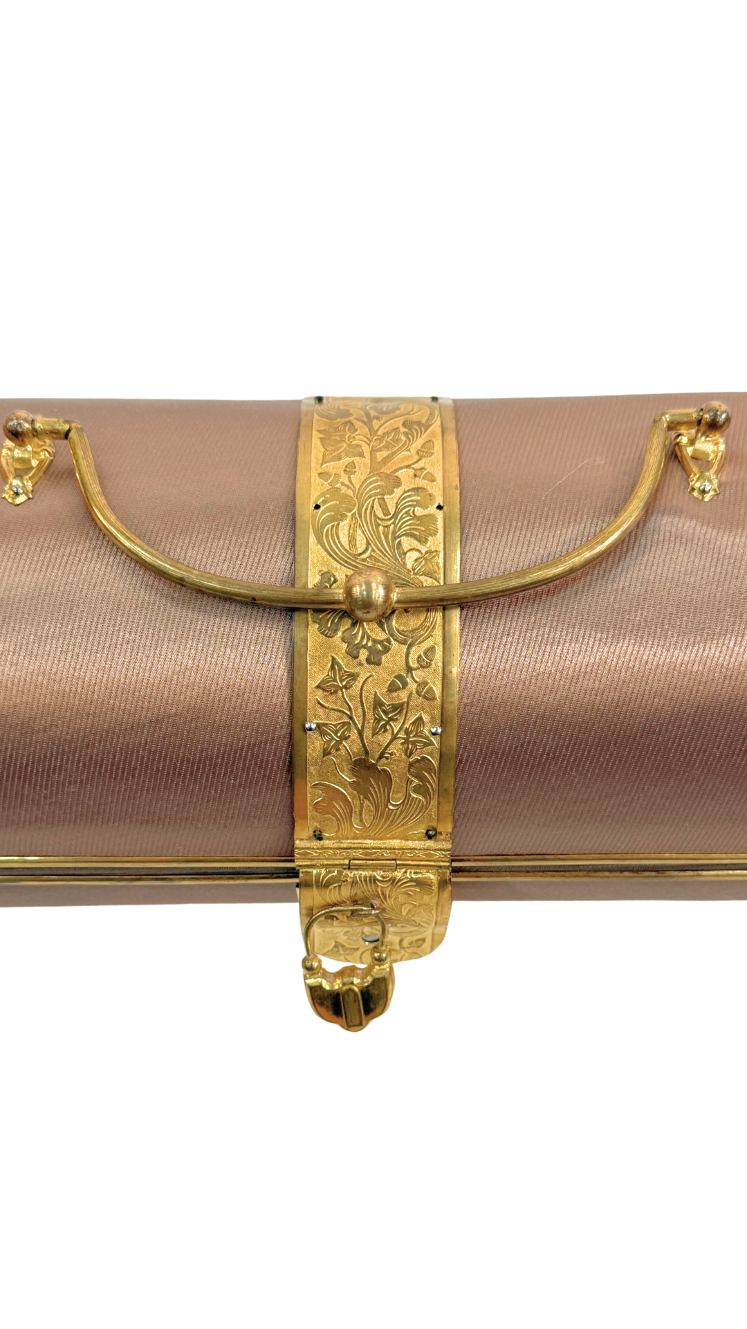 French Gilt Bronze & Silk Sewing Etui, 19th Century