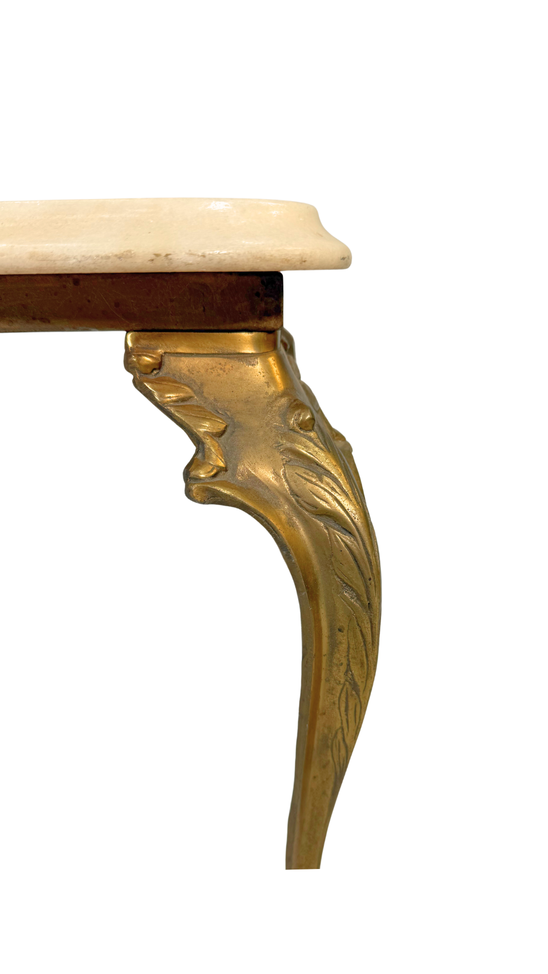 Mid-Century French Brass & Marble Coffee Table