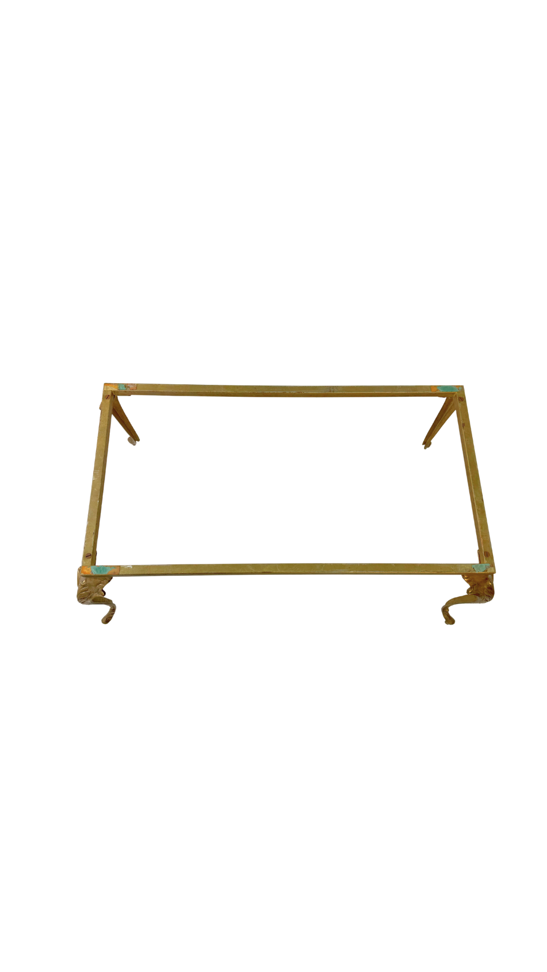 Mid-Century French Brass & Marble Coffee Table