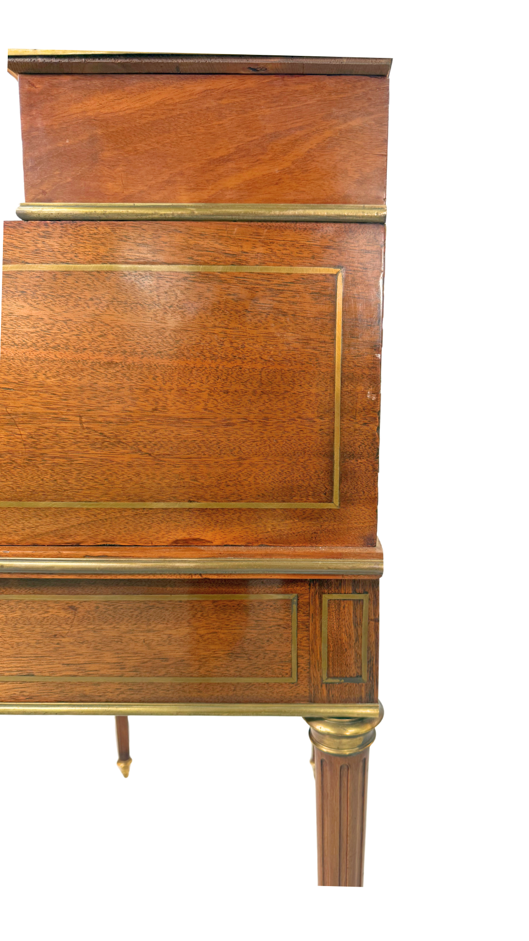 Louis XVI-Style Roll Top Desk with Marble Top