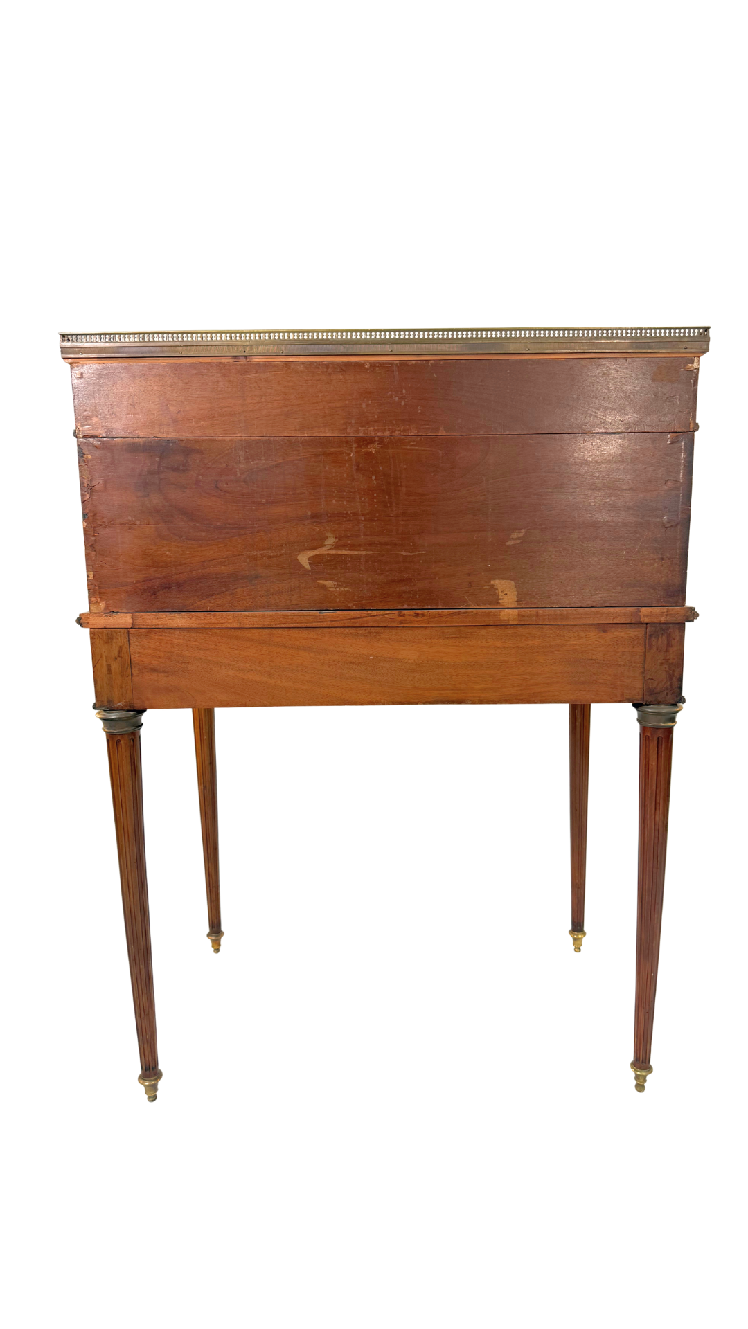 Louis XVI-Style Roll Top Desk with Marble Top