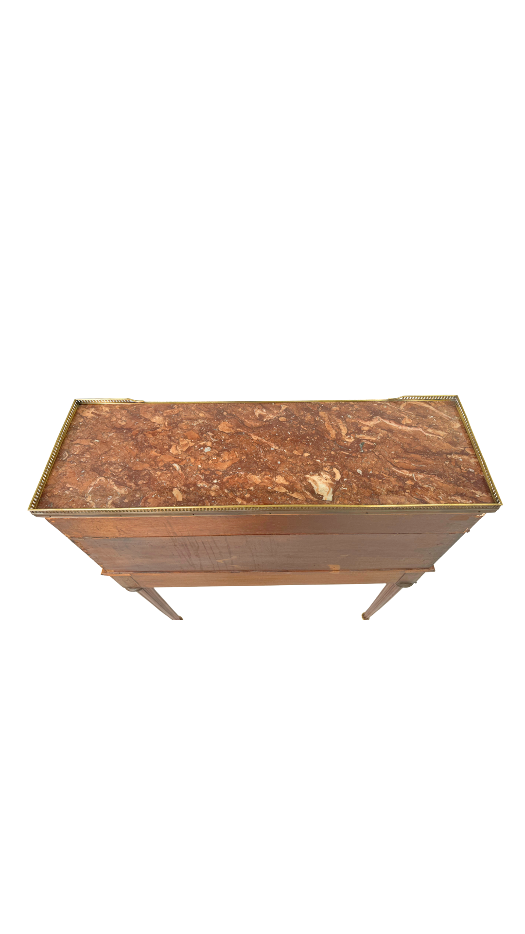 Louis XVI-Style Roll Top Desk with Marble Top