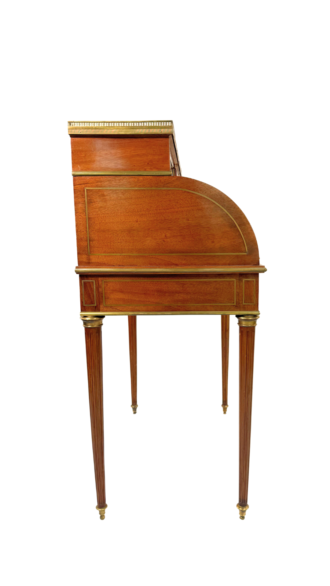 Louis XVI-Style Roll Top Desk with Marble Top