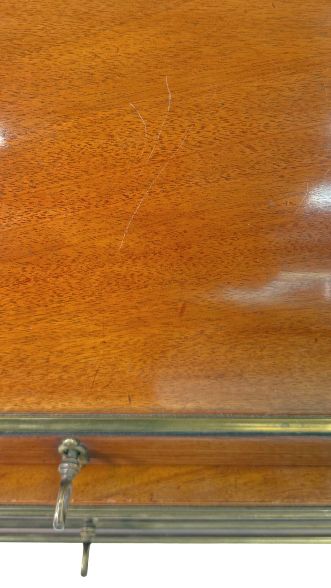 Louis XVI-Style Roll Top Desk with Marble Top