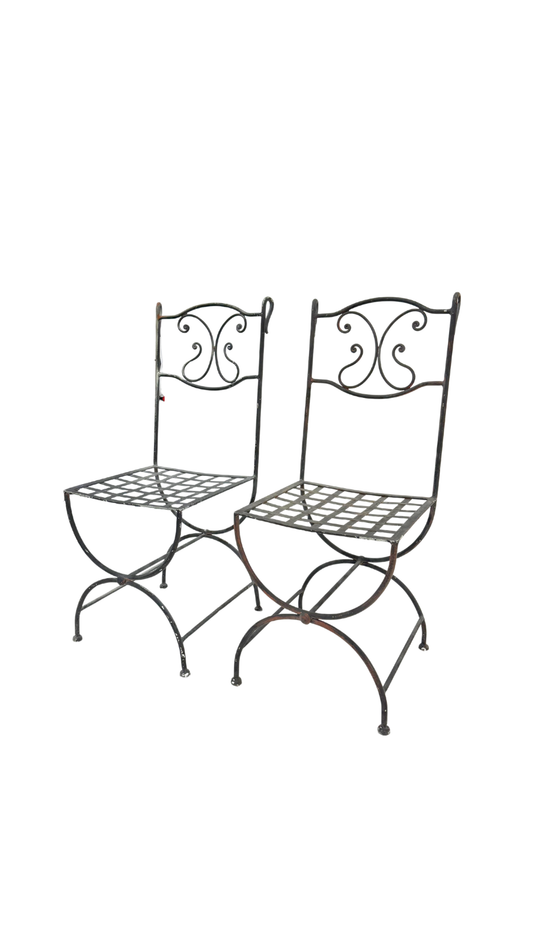 Pair of Wrought Iron Chairs