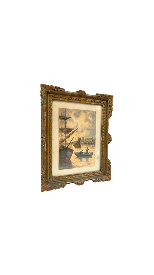 Harbor Watercolor, F. Klein