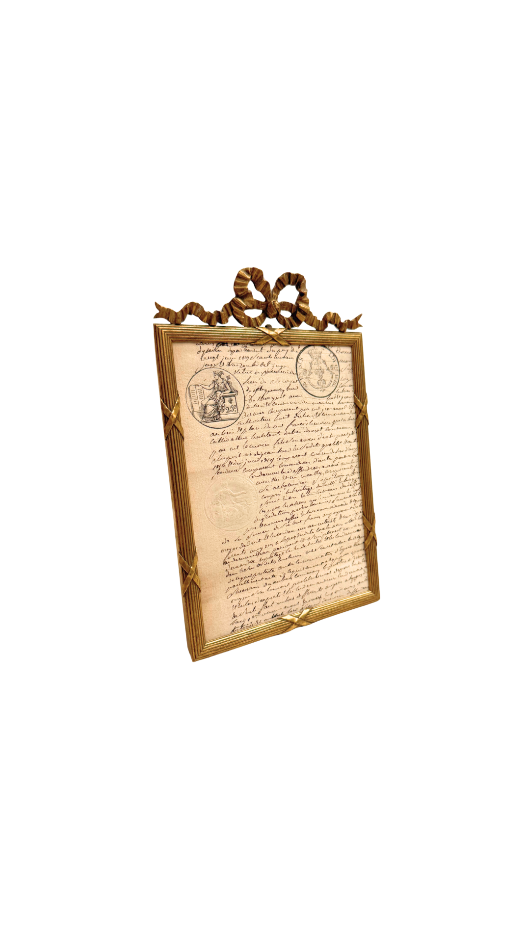 Bow Frame with Script Document – MAETIQUES