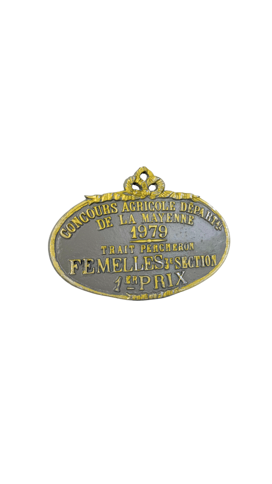 French Agricultural Plaque - Horse